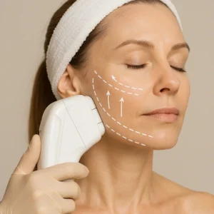Woman having HI-FU to reduce wrinkles call LA LIPO Bury St Edmunds Now!