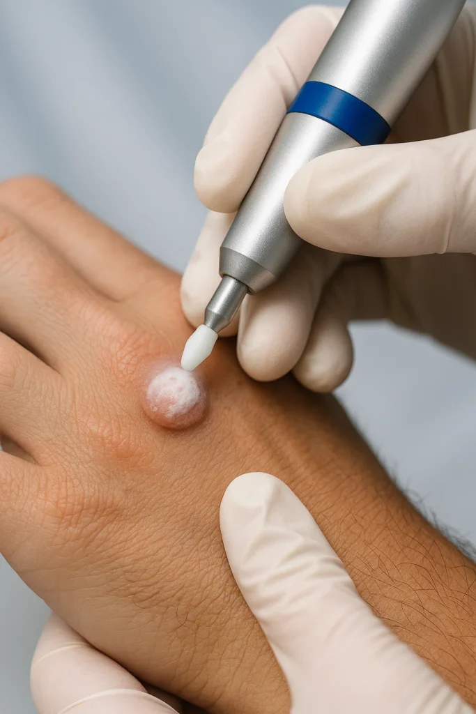 example of wart removal Bury St Edmunds using cryopen