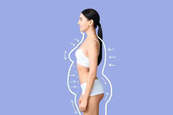 image of woman experiencing fat reduction treatment Bury St Edmunds